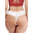 thumbnail image 2 of Gibobby Ropa Interior con Entrenamiento Bragas mujer, ropa interior calada transparente encaje rosa, ropa interior cómoda sin costuras, bragas cintura , lencería, Tanga（Blanco， M), 2 of 4