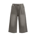thumbnail image 3 of Capri Jeans for Boys Casual Summer Drawstring Elastic Waist Straight Wide Leg Jeans Pant Stretch Denim Relaxed Fit Comfortable, 3 of 6