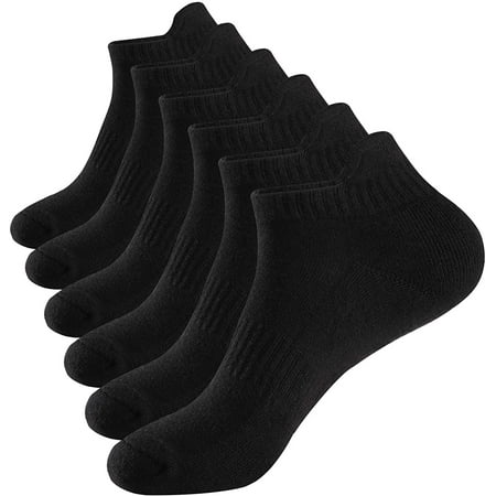 Men's Athletic Ankle Socks 6 Pairs Cushion Low Cut Running Socks Sport ...