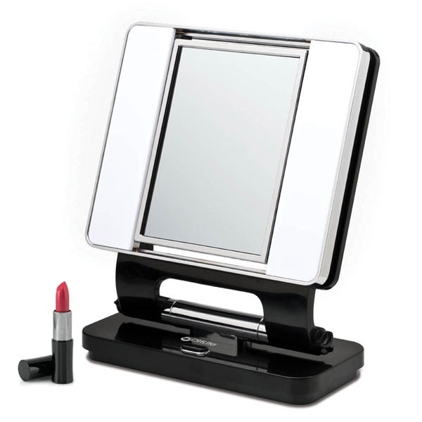 Natural 5x1x Lighted Makeup Mirror Black