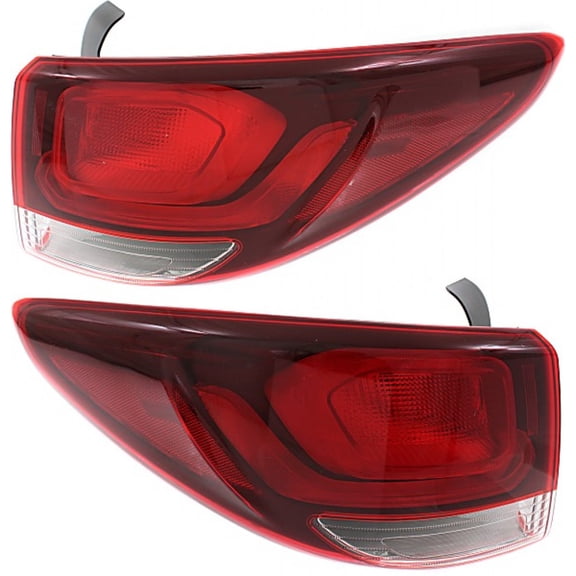 For 2017 2018 Hyundai Santa FE Tail Light Driver and Passenger Side Bulbs Included DOT Certified HY2804144, HY2805144 | Replaces 92401-B8530 ;Standard; Clear Lens