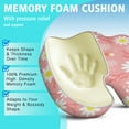 thumbnail image 5 of Premium Daisy Pattern Memory Foam Seat Cushion Ergonomic Chair Pad for Office Chair, Car, Airplane & Bleachers Sciatica, Tailbone Hip & Back Pain Relief - Chair Cushion for Long Office Workers., 5 of 5