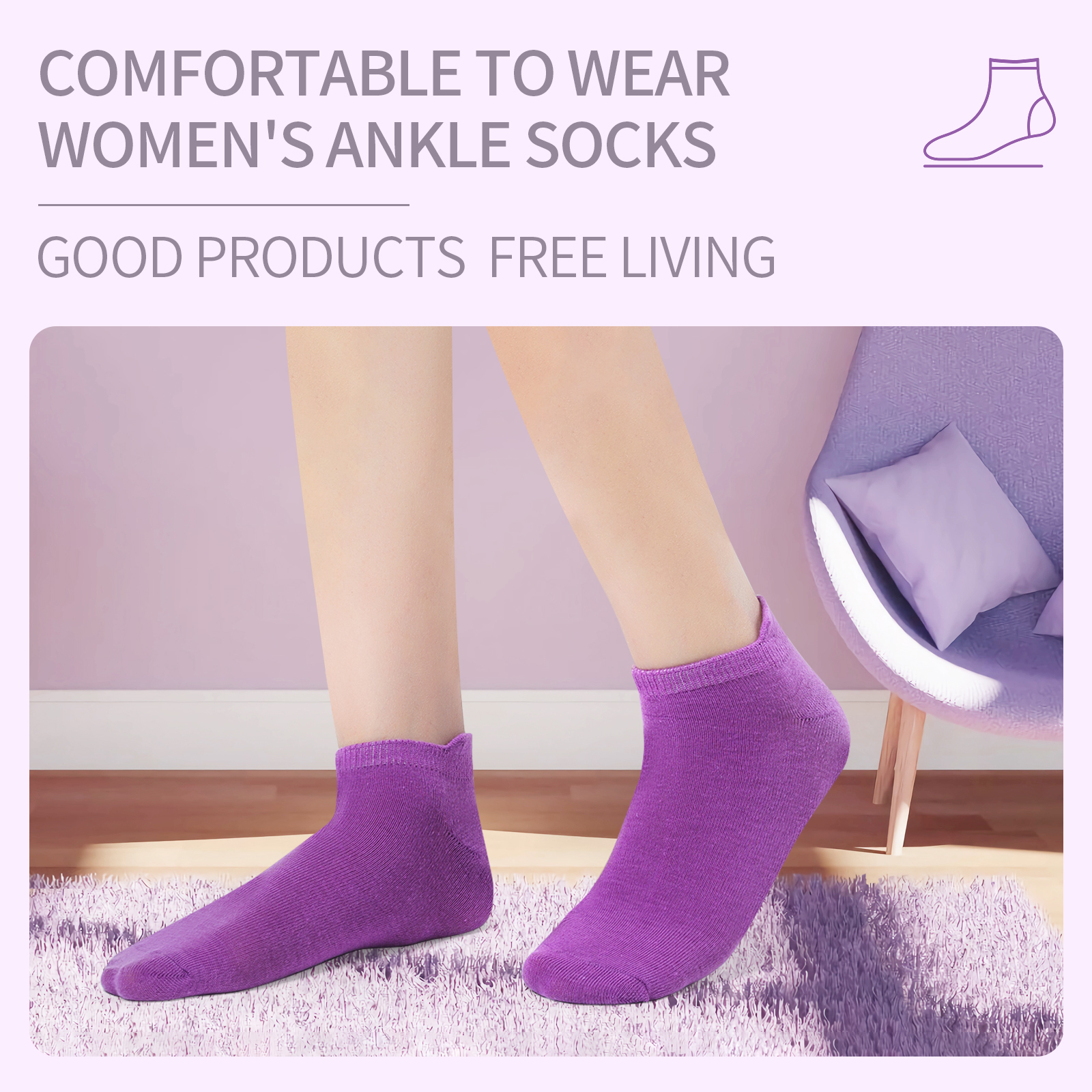 Usavemo Women's Low Cut Ankle Socks, 30-Pack photo 3