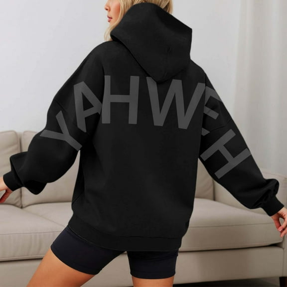 Jamsmile Women Zip Up Hoodies Solid Color Jackets Long Sleeve Coats Sweatshirts Trendy Oversized Loose Jackets With Pockets