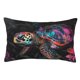 thumbnail image 1 of Fotbe Colorful Plant Turtle A Funda de Almohada Decorativa Estilo Occidental, Lujo en Algodón, Fundas para Almohadas King, Cojín Estampado para Decoración del Hogar-20"x30", 1 of 6