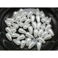 thumbnail image 2 of EOEMY 200 White Plastic Faux Pearl Teardrop Beads 6X10mm Imitation Pearl, 2 of 6