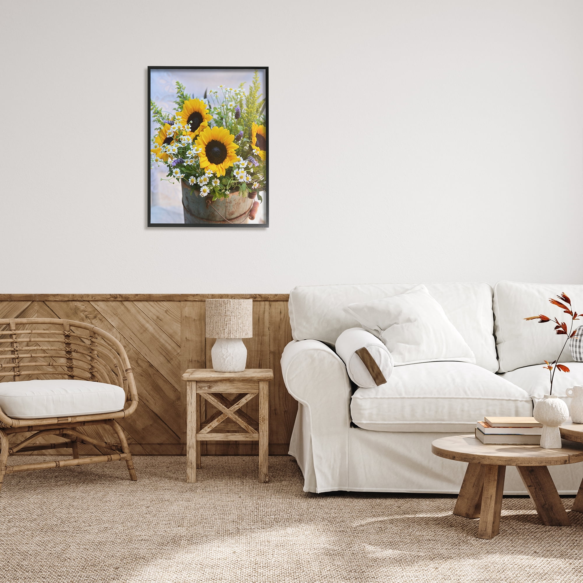 Stupell Industries Mixed Country Bouquet Botanical & Floral Photography Black Framed Art Print Wall Art, 24 x 30