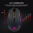thumbnail image 2 of Redragon M910-K Ranger Basic RGB Wired Gaming Mouse 8000 DPI 9 Programmable Buttons with Rapid-Fire Button, 2 of 11
