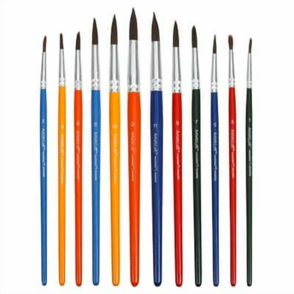 12 Packs: 12 ct. (144 total) Necessities Round Watercolor Brush Set by Artist's Loft