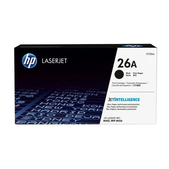 HP 26A Black Original LaserJet Toner Cartridge, ~3,100 pages, CF226A