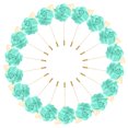 thumbnail image 1 of Uxcell 18-Pack Alfileres de Flor para Hombres, Alfileres de Boutonnieres de Rosa con Hoja Dorada para Boda/Baile/Festa, Alfileres de Corsage de Flor [Verde Claro], 1 of 1