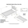 thumbnail image 4 of Nantucket Twin Extra Long Bed with Footboard and Twin Extra Long Trundle in White, 4 of 9