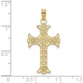 thumbnail image 3 of 14K Yellow Gold Double Sided Engraved Cross Charm Made In United States k8325, 3 of 5