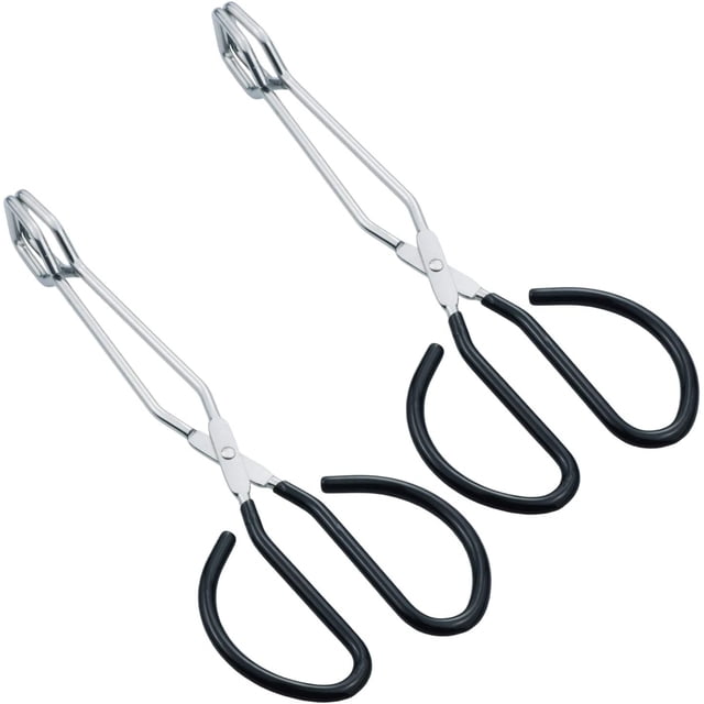Pinzas para asar a la parrilla de acero inoxidable, pinzas de tijera de acero inoxidable, pinzas para asar, pinzas para cocinar de tijera de 10 pulgadas, juego de 2