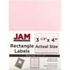 "JAM Paper Shipping Address Labels, Large, 3 1/3"" x 4"", Baby Pink, 120/pack"