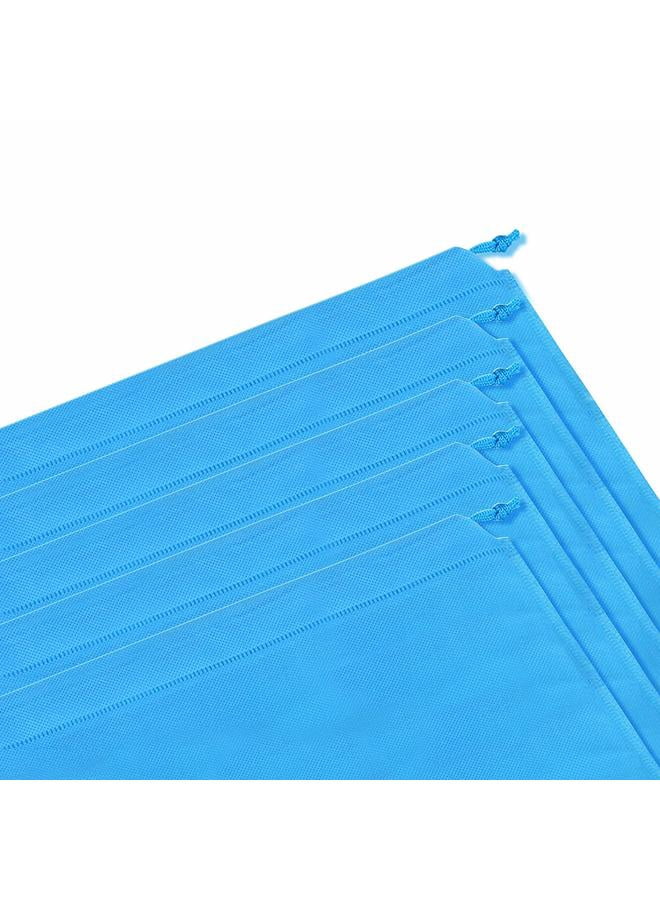 15-Piece Non-Woven Dust Proof Travel Shoe Bags Fabric 32x44cm, blue portable travel shoe bag, space-saving dust-proof storage bag