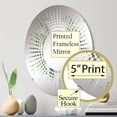 thumbnail image 3 of Designart "Palm Trees by the Beach III" Palms & Palm Trees Starburst Round Wall Mirror - Floral Oval Printed Decorative Mirror - Multiple Color Options, 3 of 5