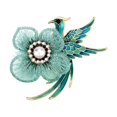 thumbnail image 2 of HomeKingdee Fashion Casual Peacock Flower Brooch - Alloy with Rhinestone Women's and Girls' Brooch Pin for Various Occasions, 2 of 5