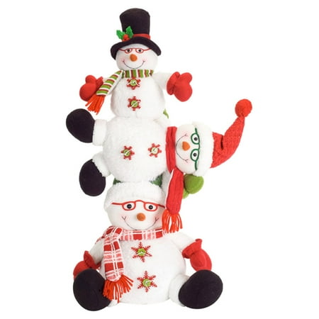 Snowman Stack - Melrose Snowman with Stack - Set of 2