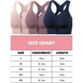 thumbnail image 2 of Zip Front Sports Bras for Women-Support Padded Bra Pack Fitness Workout Yoga Gym Running Crop Tank Top ﻿, 2 of 6