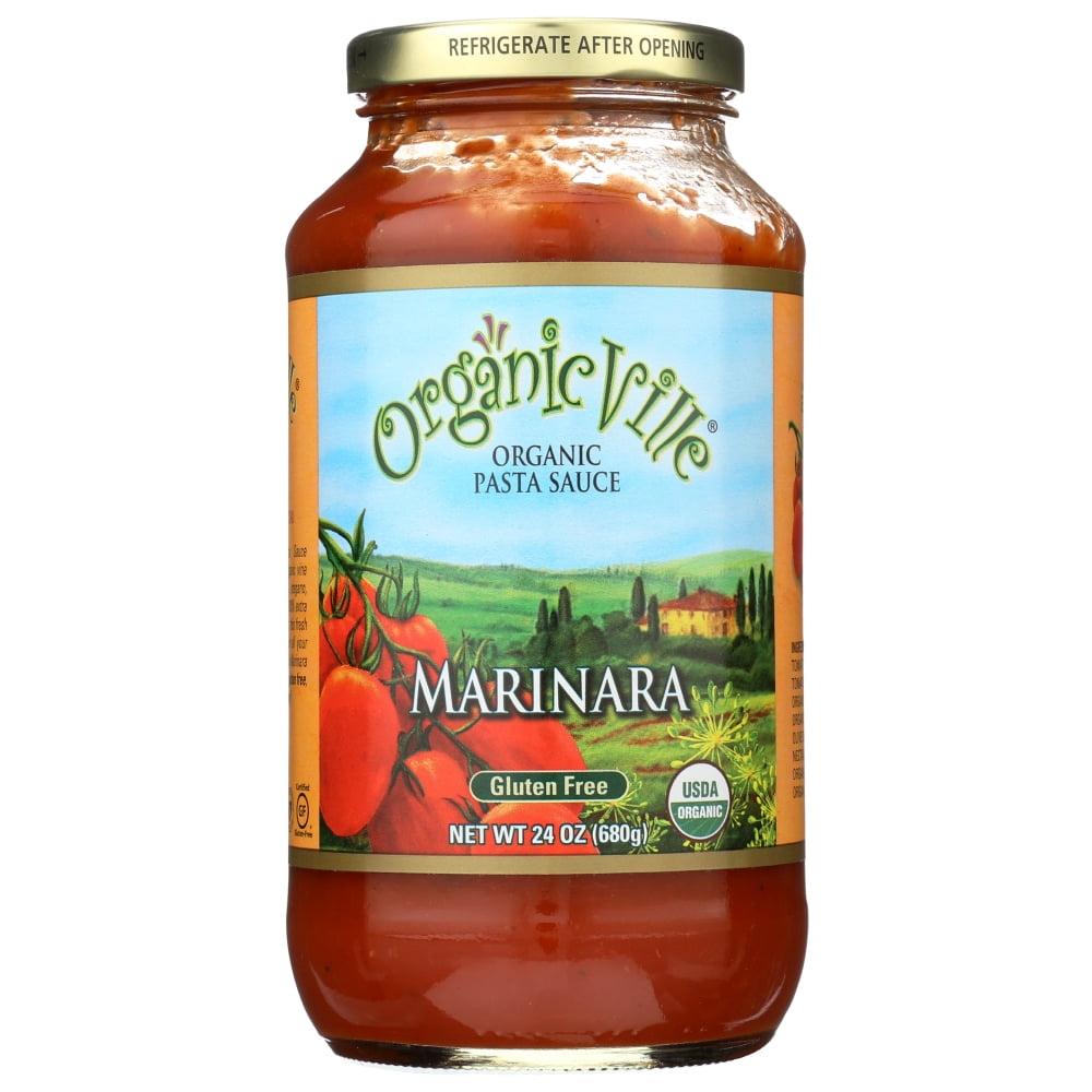 Organic Ville Organic Pasta Sauce Marinara, 24 Fl Oz