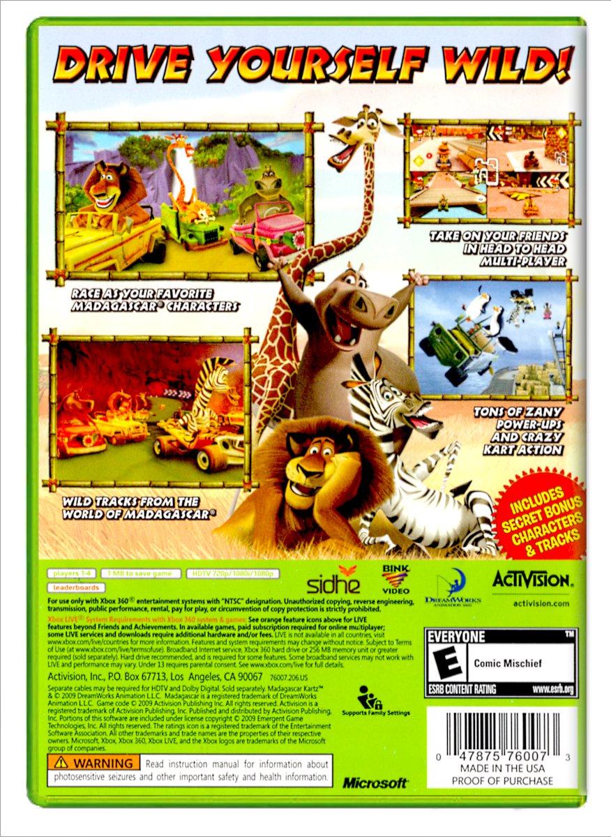 Used Madagascar Kartz - Xbox 360 (Used) - image 2 of 2