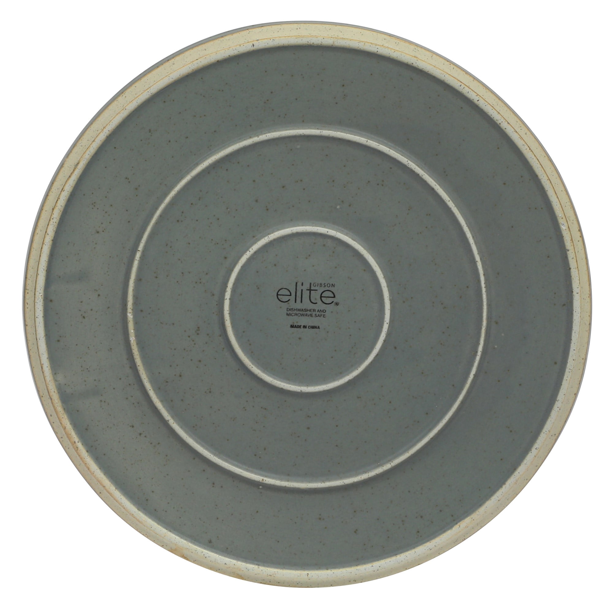 Gibson Elite Tatum Premium Porcelain 16 Piece (Service for 4) Plates and Bowls Dinnerware - Blue