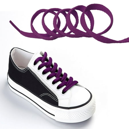 

Flat Shoe Laces 8mm Wide Shoelaces For Running Sneakers Shoes 2 Pair