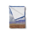 thumbnail image 2 of United States Soft Flannel Fleece Throw Blanket, Highway in California Steppe and Clouds Asphalt Road Horizon Hills Journey, Cozy Plush for Indoor and Outdoor Use, 50" x 60", Multicolor, by Ambesonne, 2 of 5