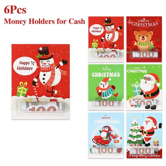 Festive Santa Money Holder Greeting Card Practical Card Gift Solution for Christmas Present Exchanging