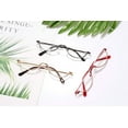 thumbnail image 3 of Agstum Retro Metal Half Moon Reading Glasses with Spring Hinge Half Rimless Readers, 3 of 6