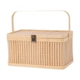 thumbnail image 1 of Caja decorativa de ratán, cesta tejida de bambú, caja de Sushi, contenedor Rectangular para huevos, cesta de flores, cesta de embalaje de regalo para, 1 of 7