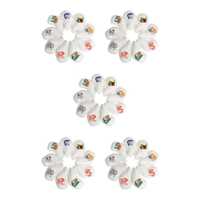 Advancent 9Pcs Golf Iron Headcover Set Golf Club Cover Sleeve Head for Outdoor Sports Type2 NO2