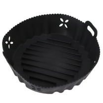OFFIGAM Non-Stick Silicone Air Fryer Mat, Black Cooking Mat for Kitchen Use, Easy to Clean and Reusable