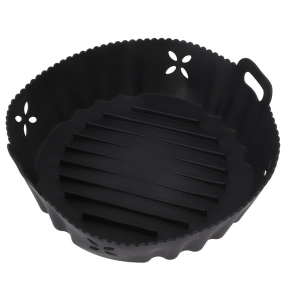 OFFIGAM Non-Stick Silicone Air Fryer Mat, Black Cooking Mat for Kitchen Use, Easy to Clean and Reusable
