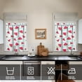 thumbnail image 2 of Farmhouse Watermelon Print Kitchen Curtains Set of 2 - 27.5x36 Inch Tropical Watermelon Design Tier Curtains, Light Filtering Rod Pocket Short Curtains for Home Decor, 2 of 4