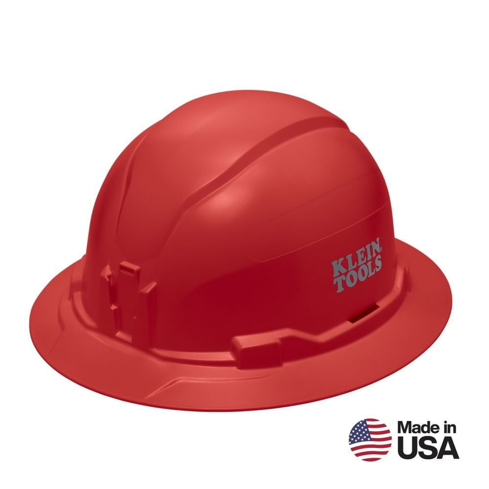 Klein Tools Full Brim Style Non-Vented Hard Hat Red