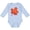 AE-Light Blue, variant on Inktastic Red Canadian Maple Leaf Boys or Girls Long Sleeve Baby Bodysuit