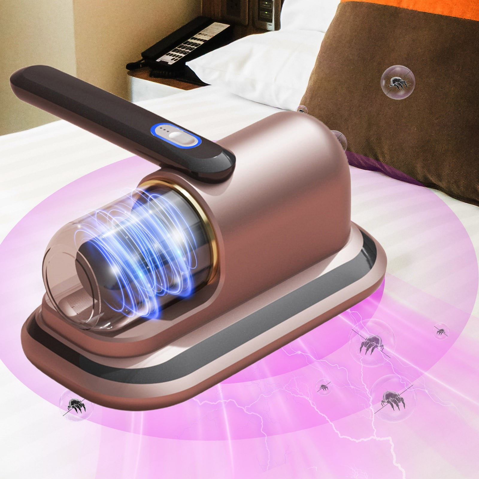 VWRXBZ Vacuum Cleaner Household Bed Vacuum Cleaner Wireless High Suction Vacuum Cleaner Suitable for Home Textiles Portable Vacuum Cleaner 9.09x6.44x2.85 Inch