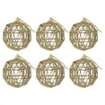 thumbnail image 5 of Gymnture christmas 6pcs Glitter Hollow Out Baubles Tree Hanging Pendant for Christmas Tree (Golden), 5 of 10