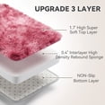thumbnail image 4 of YEERSWAG Shag Area Rug, 5 x 8 ft Ultra Soft Fluffy Area Rug for Living Room Bedroom Indoor Carpet, Red, 4 of 7