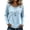 19# Light Blue, variant on Gauze Shirts for Women Casual Crew Neck Short Sleeve Tops Lightweight Loose Boho Blouses Summer Beach Vcation Outfits Beige S