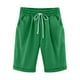 thumbnail image 2 of Bermudas AURIGATE para mujer, pantalones cortos de jersey con bolsillos, para yoga, caminar, atletismo, largos, hasta la rodilla., 2 of 5
