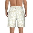 thumbnail image 3 of Naloa White Rabbit Men's Beach Shorts, Surfing shorts, Swim trunks, Quick Dry Swim Trunks for Surfing Beach Fun - XX-Large, 3 of 9
