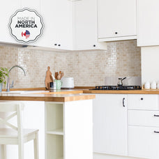 Smart Tiles Peel and Stick Backsplash, 10 Adhesive Tiles, Subway Beige, 10,95"x9,7"