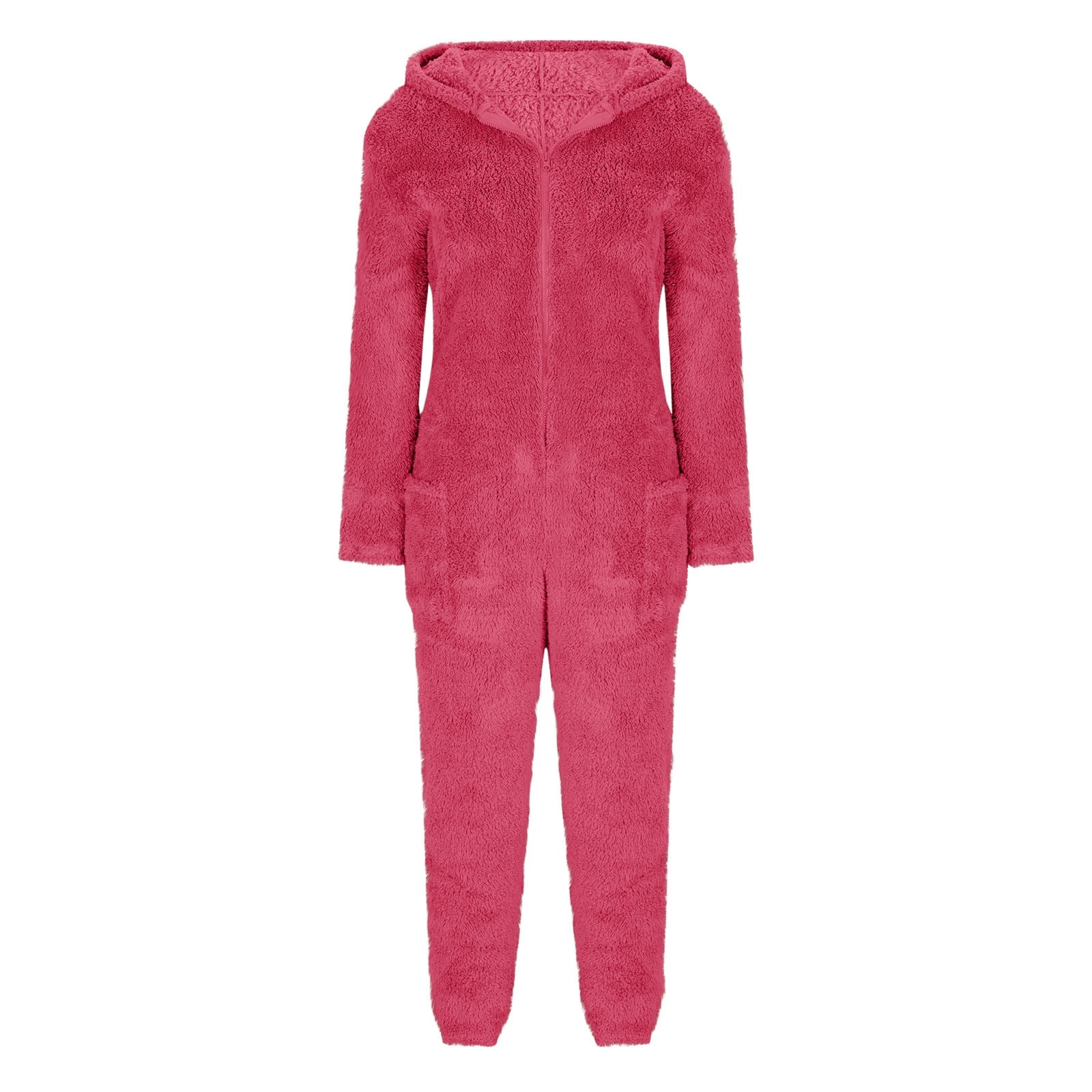 cocolona Womens Winter Onesies Pajamas Fleece Fuzzy Hooded Jumpsuit Soft Comfy Romper Warm Loungewear One Piece Sleepwear