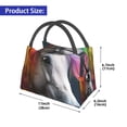 thumbnail image 2 of Balery Colorful Haired White Horse Bolsa de Aislamiento Portátil – Bolsa de Almuerzo con Forro de Aluminio Mejorado, Funda Impermeable y Fácil de Limpiar para Picnic y Caja de Almuerzo, 2 of 6