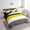 Noir Jaune Blanc, variante sur YST , Ensemble de Literie Orange Gris Noir, Rayures Géométriques Patchwork, 7 Pcs, Grand Lit