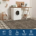 thumbnail image 4 of FairOnly 5'x7'Gallery Frame Modern Large Non Slip Area Rug Minimalist Geometric Machine Washable Low Pile Foldable Carpet for Bedroom Kitchen,Brown, 4 of 7