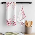 thumbnail image 3 of Pink Eucalyptus Leaves Kitchen Towel Dish Cloths Set of 1, Microfiber Soft Kitchen Hand Towels, Summer Botanical Watercolor Absorbent Quick Drying Dishcloths 18 x 28 Inches, 3 of 8